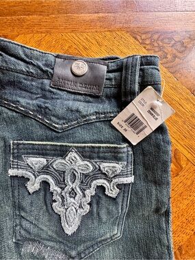 Antik Denim - Women's Dark Blue Embroidered Boot Cut Jeans